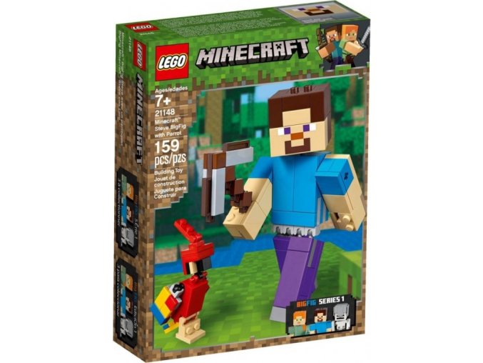 LEGO® Minecraft 21148 Velká figurka: Steve s papouškem