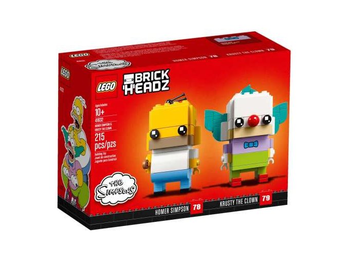 lego 41632 brickheadz homer simpson and krusty the clown
