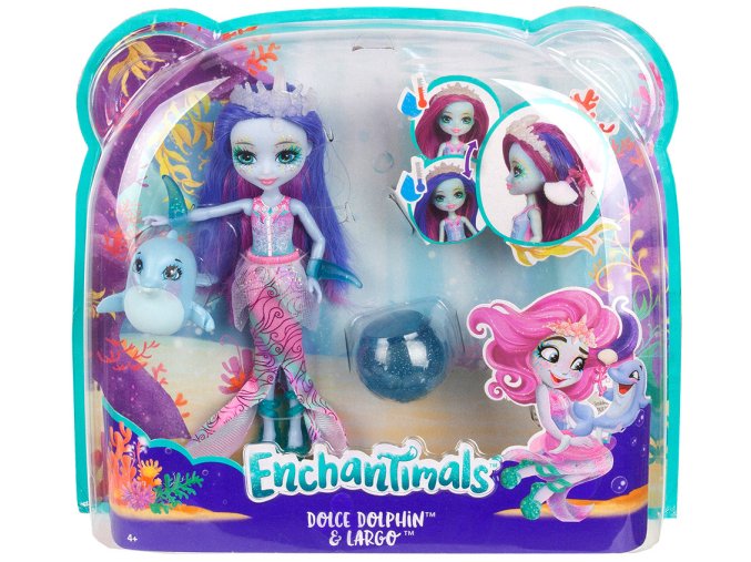 enchantimals sea character dolce dolphin and largo