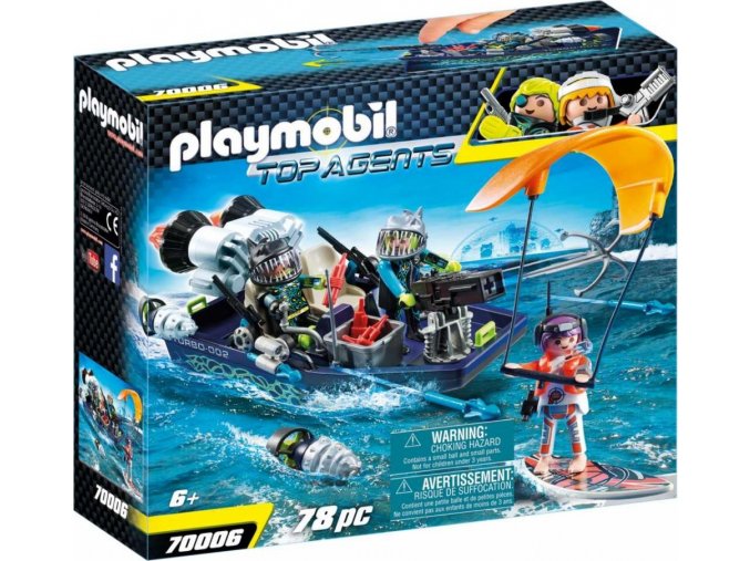 PLAYMOBIL® 70006 Team S.H.A.R.K. Člun s harpunou