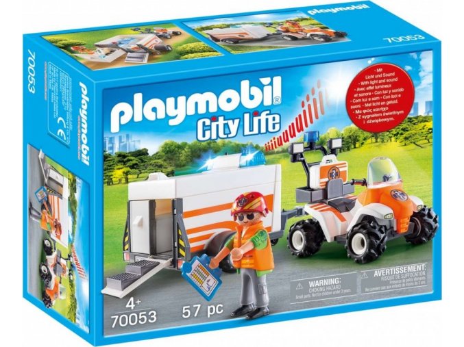 PLAYMOBIL® 70053 Čtyřkolka se záchranářským přívěsem