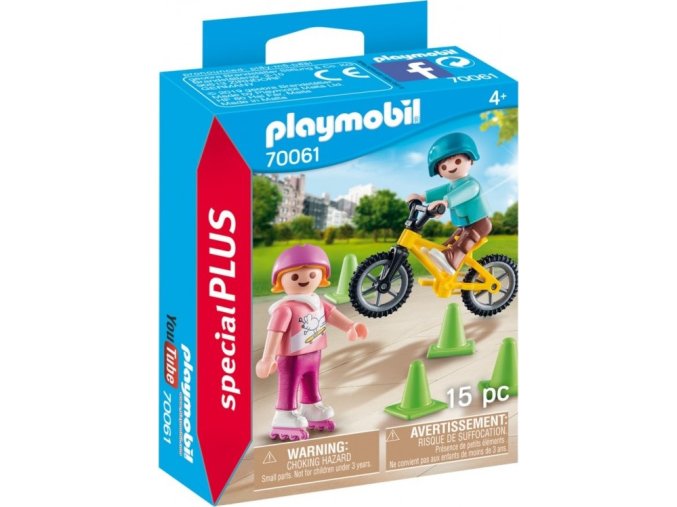 PLAYMOBIL® 70061 Děti s bruslemi a BMX