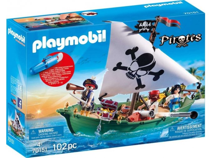 PLAYMOBIL® 70151 Pirátská loď s motorem