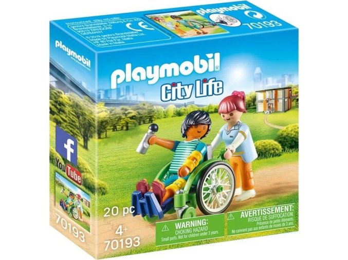 PLAYMOBIL® 70193 Pacient na vozíku