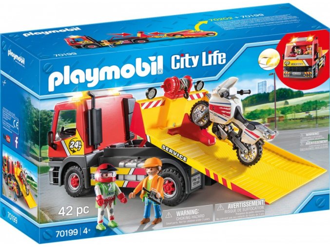 playmobil 70199 city life odtahova sluzba s motorkou original