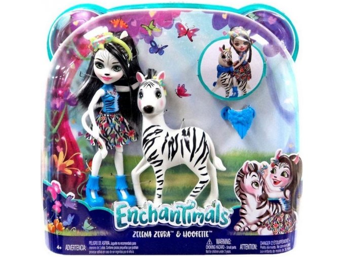 enchantimals zelena zebra and hoofette