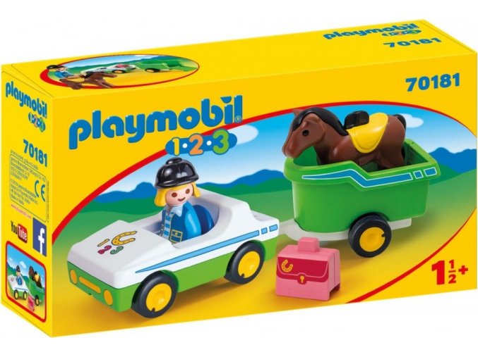 PLAYMOBIL® 70181 Auto s přívěsem pro koně (1.2.3)