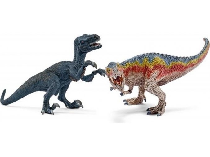 Schleich 42216 T-Rex a Velociraptor malé figurky