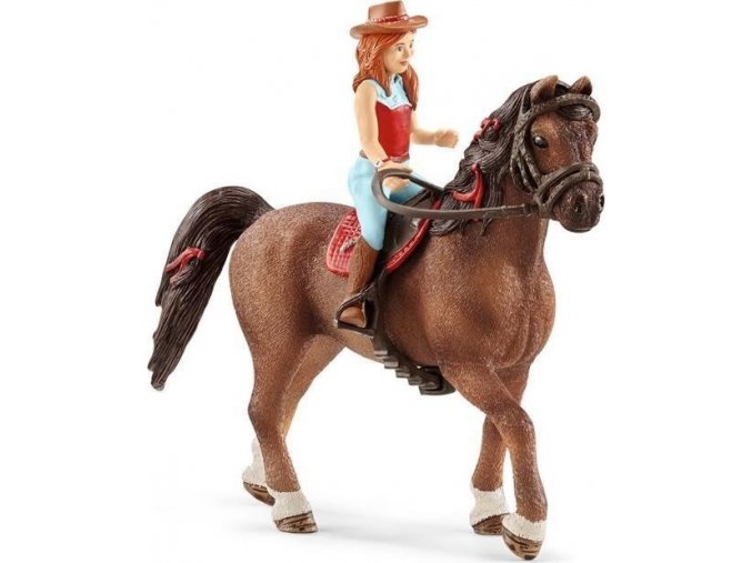 Schleich 42411 Zrzka Hannah na koni Quarter