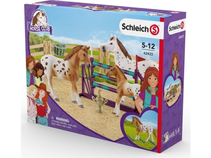 Schleich 42433 Set appalosští koně a tréninkové příslušenství