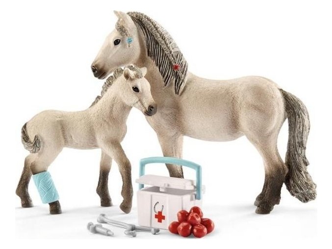Schleich 42430 Set hříbě a islandská klisna s lékárničkou