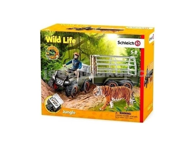 Schleich 42351 Čtyřkolka s přívěsem a příslušenstvím