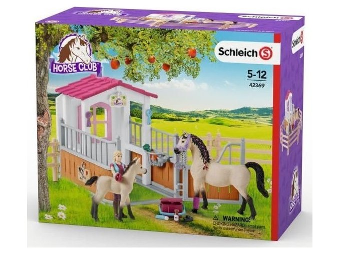 Schleich 42369 Stáj s koňmi Arabskými a ošetřovatelkou