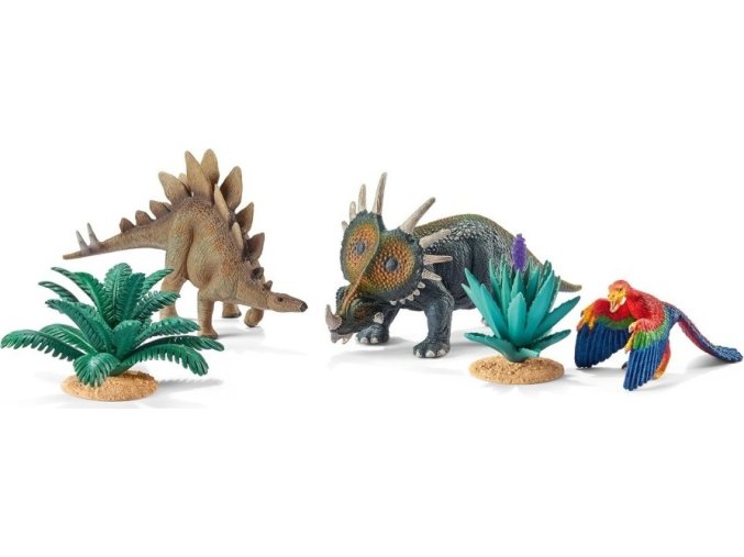 Schleich 42260 Hrací set s prehistorickými zvířaty a rostlinami