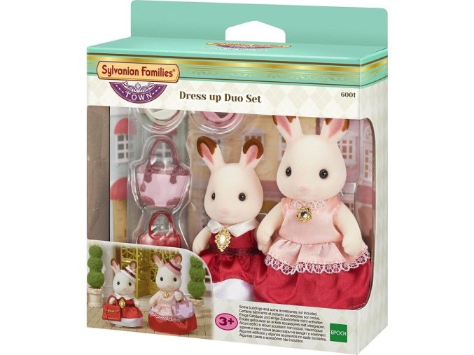 Sylvanian Families 6001 Město - 2 králičí kamarádky v elegantních šatech
