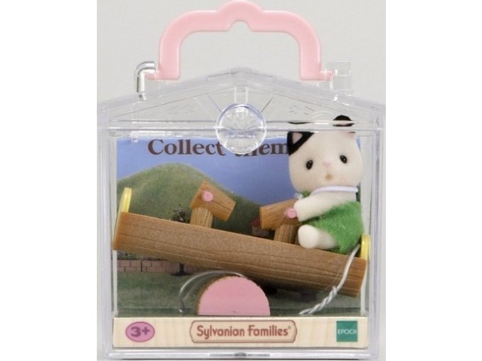 Sylvanian Families 5205 Minibox Kočička na dřevěné houpačce