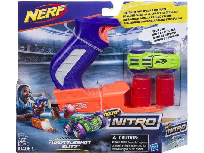 NERF Nitro Throttleshot Blitz zelené vozidlo