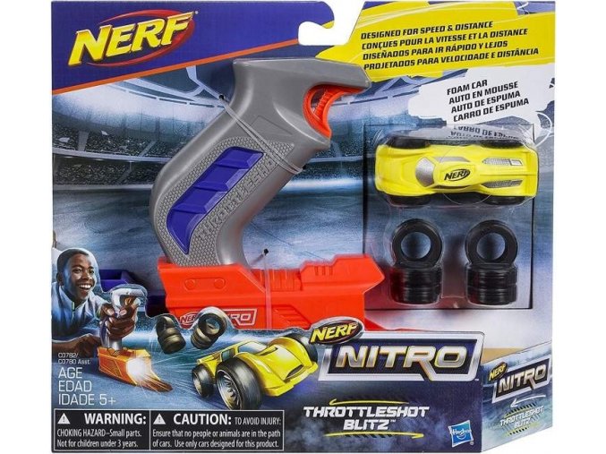 NERF Nitro Throttleshot Blitz žluté vozidlo