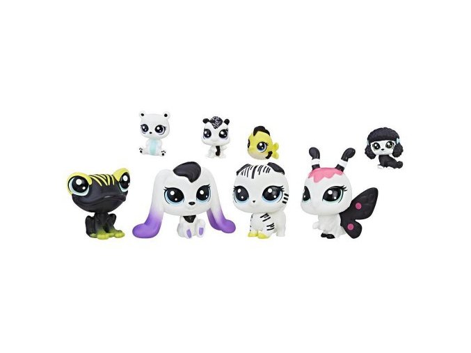 littlest pet shop lps set zviratek černo bile 2