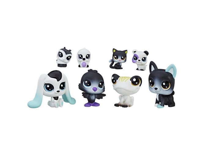 littlest pet shop lps set zviratek černo bile 3