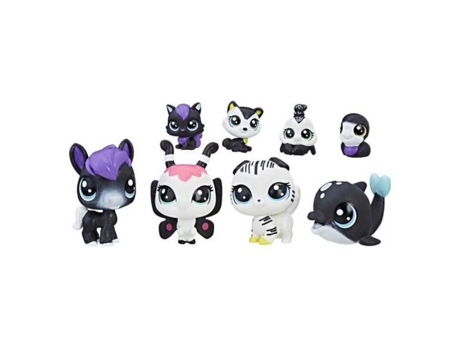 littlest pet shop lps set zviratek černo bile 4