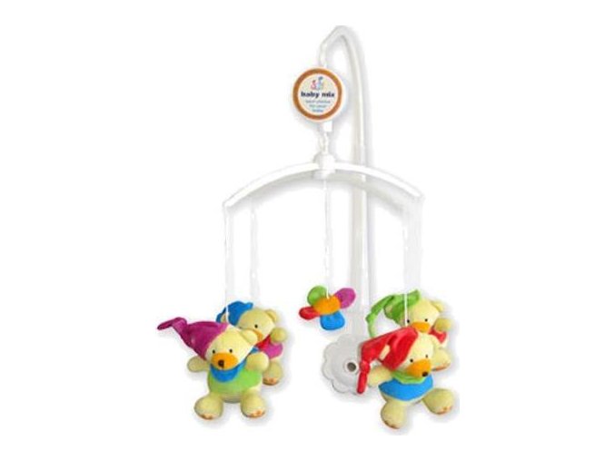 Kolotoč nad postýlku Baby Mix Medvídci s čepičkami