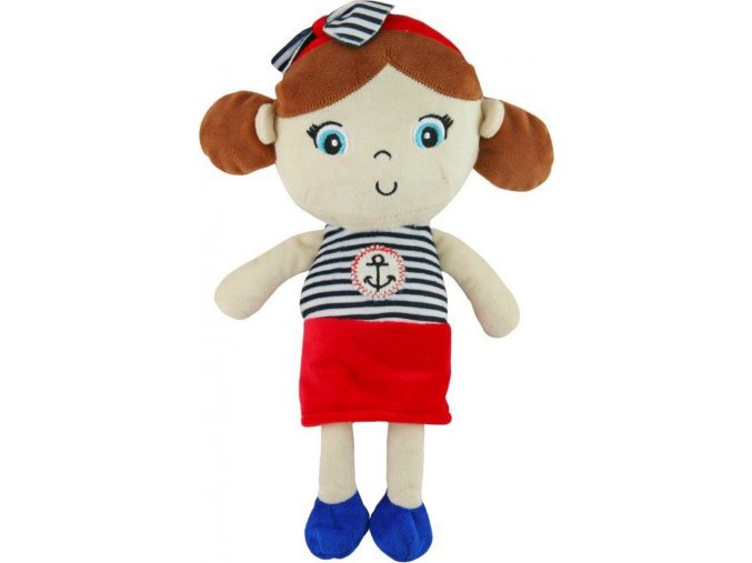 Edukační plyšová panenka Baby Mix námořník holka