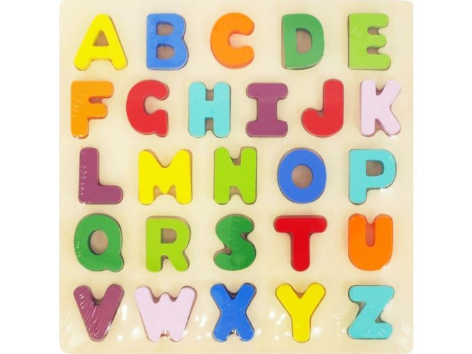 Dětské dřevěné puzzle Baby Mix Písmena
