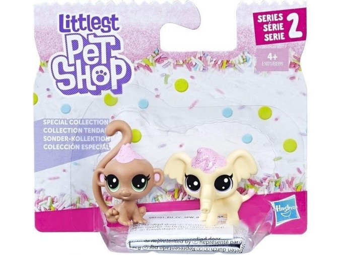 Littlest Pet Shop Frosting Frenzy 2 zvířátka Opička a slon