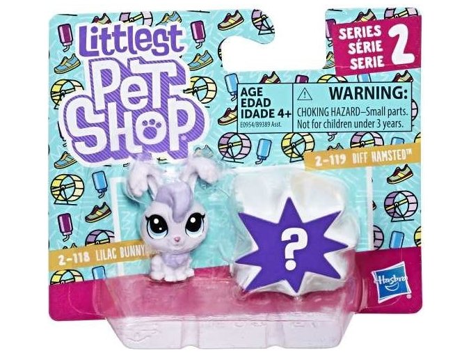 Littlest Pet Shop Dvě zvířátka Lilac Bunnyton & Biff Hamsted