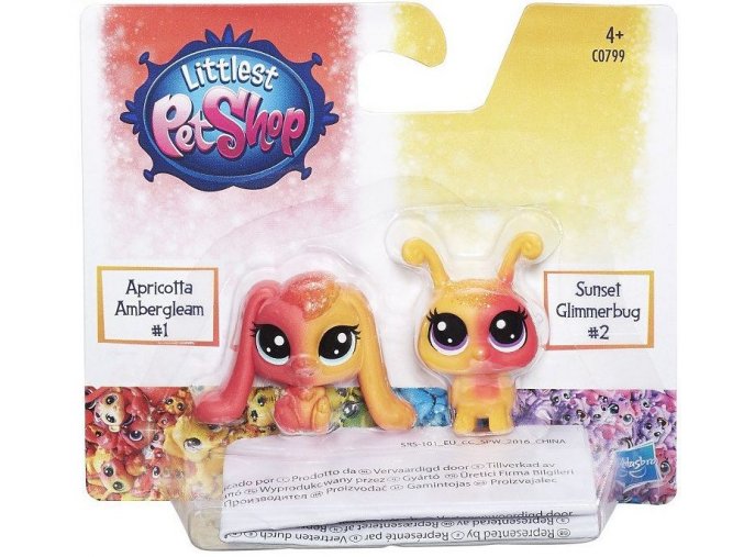 Littlest Pet Shop Apricotta Ambergleam and Sunset Glimmerbug