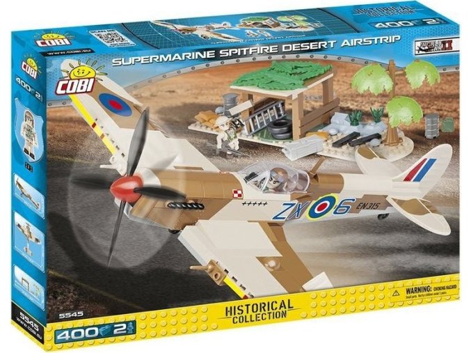 COBI 5545 SMALL ARMY - II WW Supermarine Spitfire Pouštní letiště