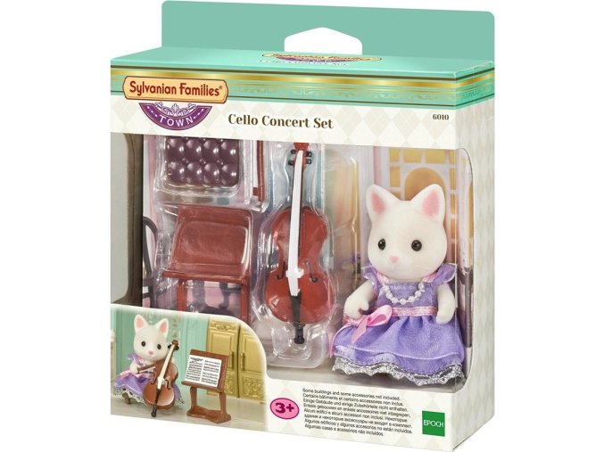 Sylvanian Families 6010 Město - Cellistka hedvábná kočka