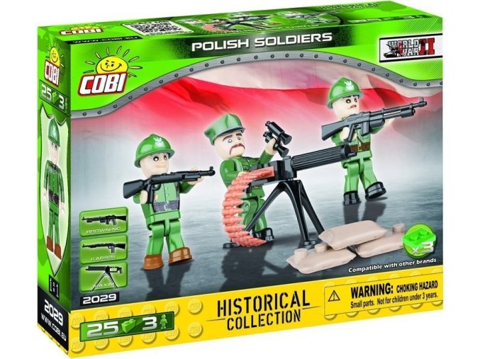 COBI 2029 SMALL ARMY - 3 figurky s doplňky Polská armáda