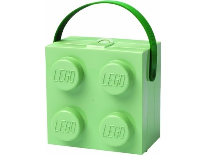LEGO Svačinový box s rukojetí army zelená