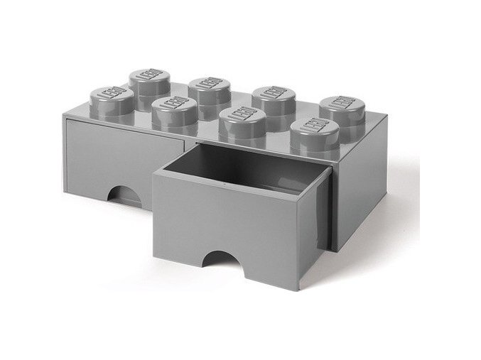 LEGO Úložný box 250x502x181 se šuplíky šedý