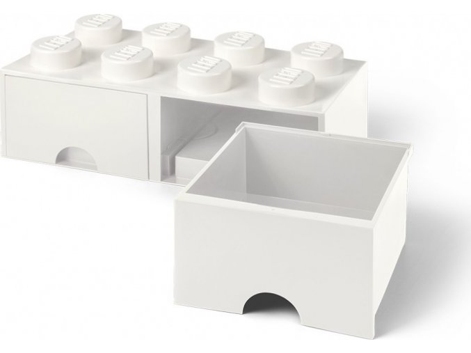 LEGO Úložný box 250x502x181 se šuplíky bílý