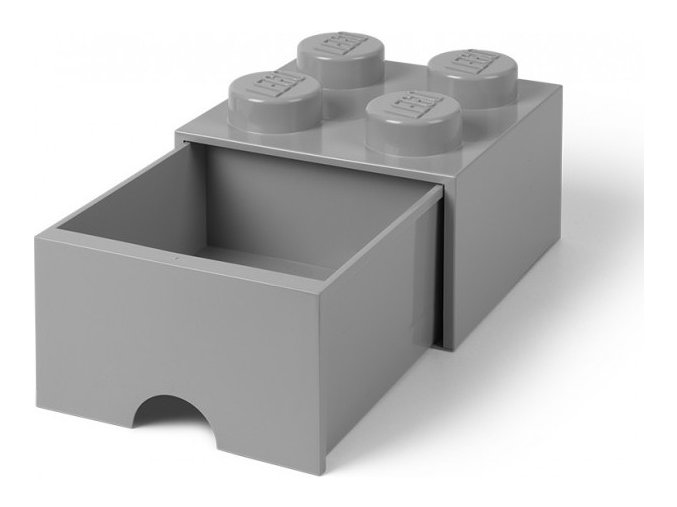 LEGO Úložný box 250x252x181 se šuplíkem šedý