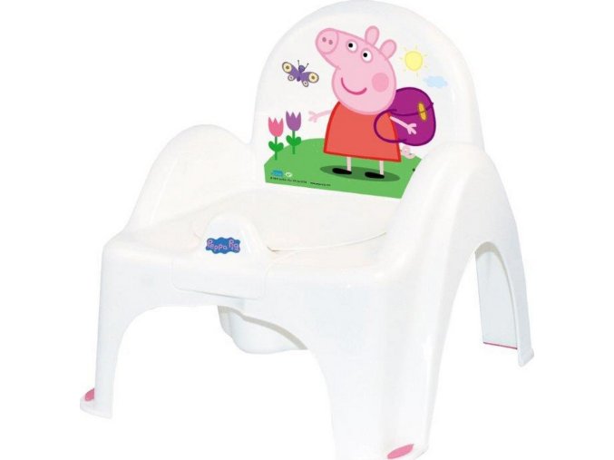 Dětský nočník s poklopem Prasátko Peppa white-pink