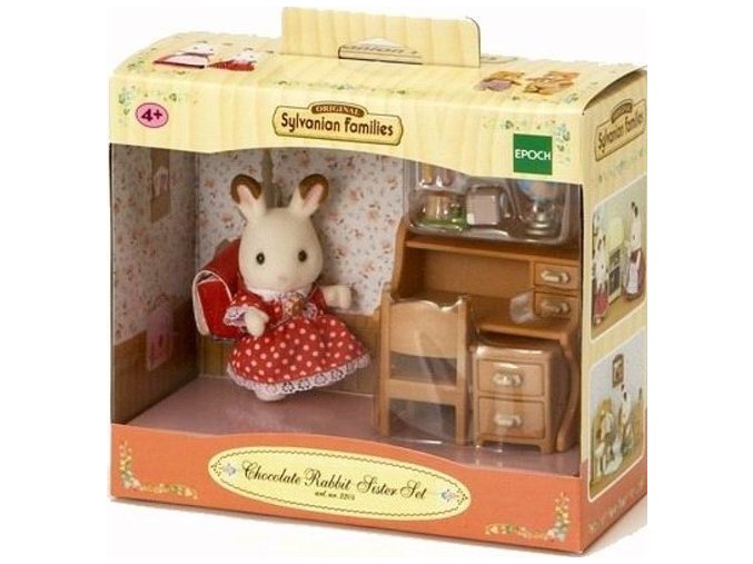 Sylvanian Families 5016 Sestřička čokoládových králíků u psacího stolu