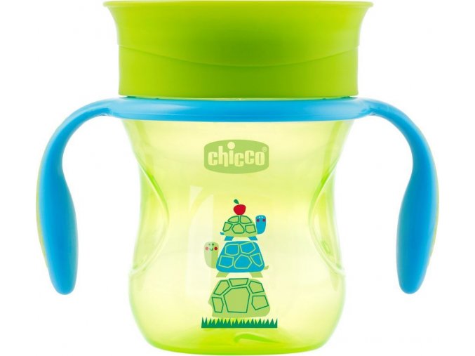 Chicco Hrneček Chicco 360 s držadly 200 ml, zelený 12m+