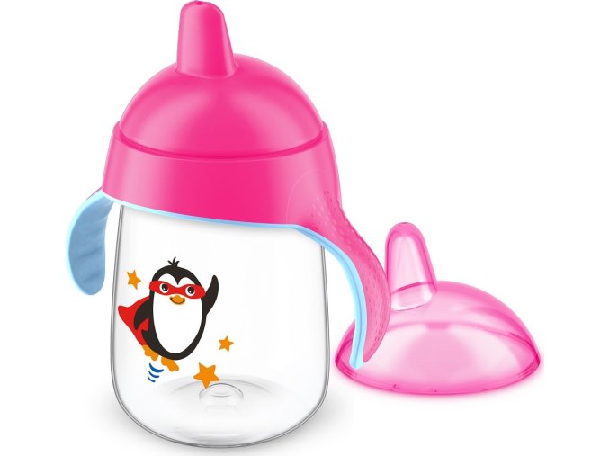 Philips AVENT Hrneček pro první doušky Premium 340 ml růžový