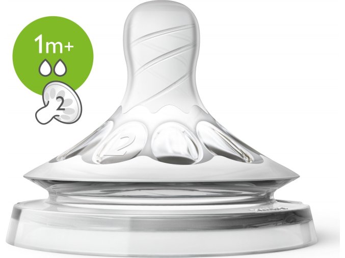 Philips AVENT Dudlík NATURAL 2 pomalý průtok, 2 ks