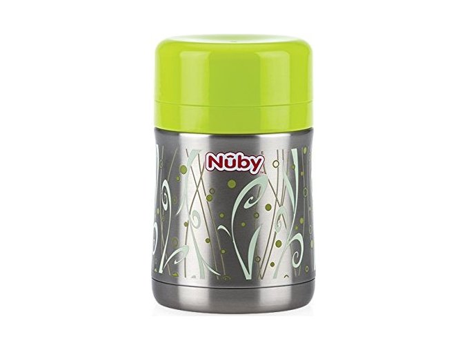 Nuby Termoska nerezová s lžičkou 450ml 4m+