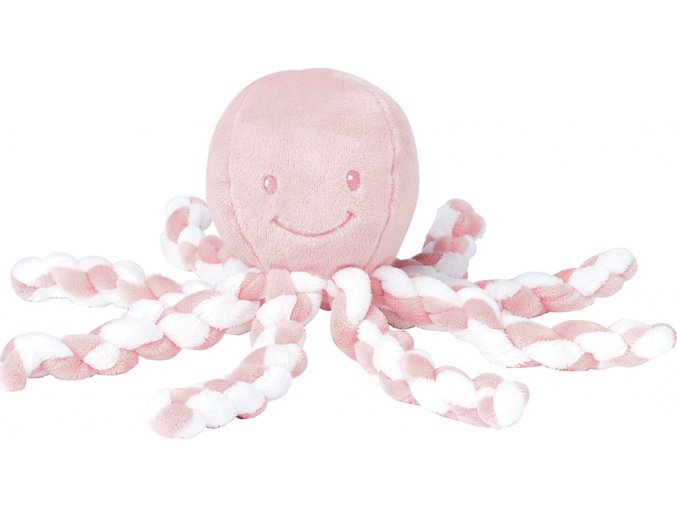 Nattou První hračka miminka chobotnička PIU PIU Lapidou light pink 0m +