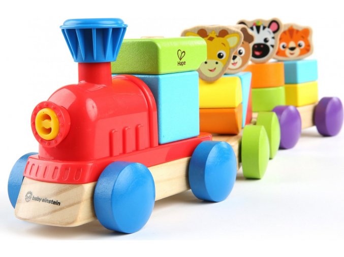 Baby Einstein Hračka dřevěná Discovery Train HAPE 18m+