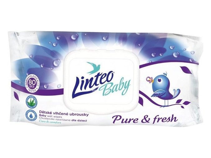 Vlhčené ubrousky Linteo Baby 80 ks Pure and fresh