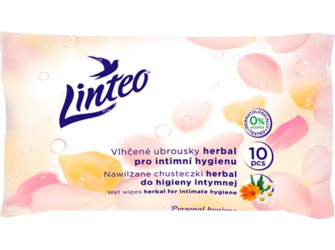 Vlhčené ubrousky Linteo Satin intimní 10 ks