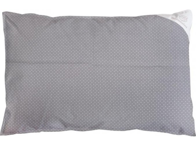 Povlak na polštář šedý s puntíky - 60x40cm