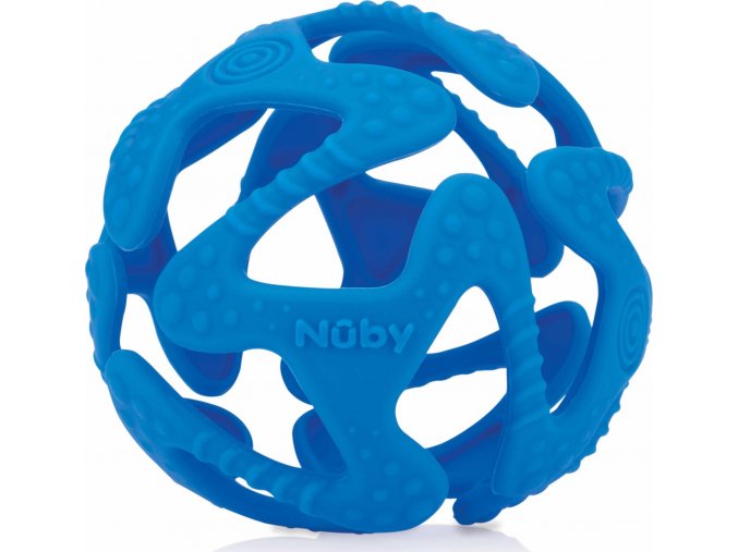 Nuby Kousátko silikonová míč tmavě modrá 3m+